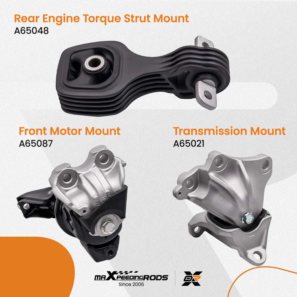 Set of 3 Engine Motor & Transmission Mounts for Honda Civic (2012-2013)