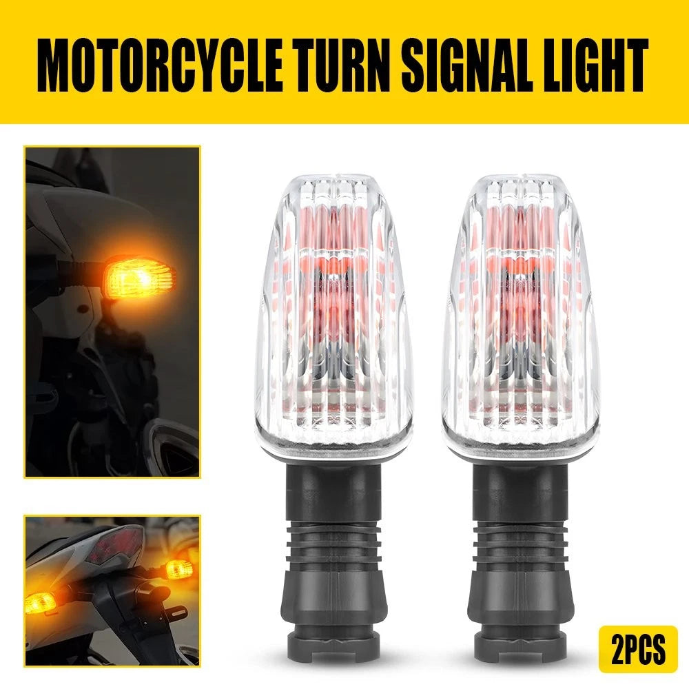 2X Front Rear Turn Signal Lights for Kawasaki Ninja 650R (2006–2008) Clear Lens PY