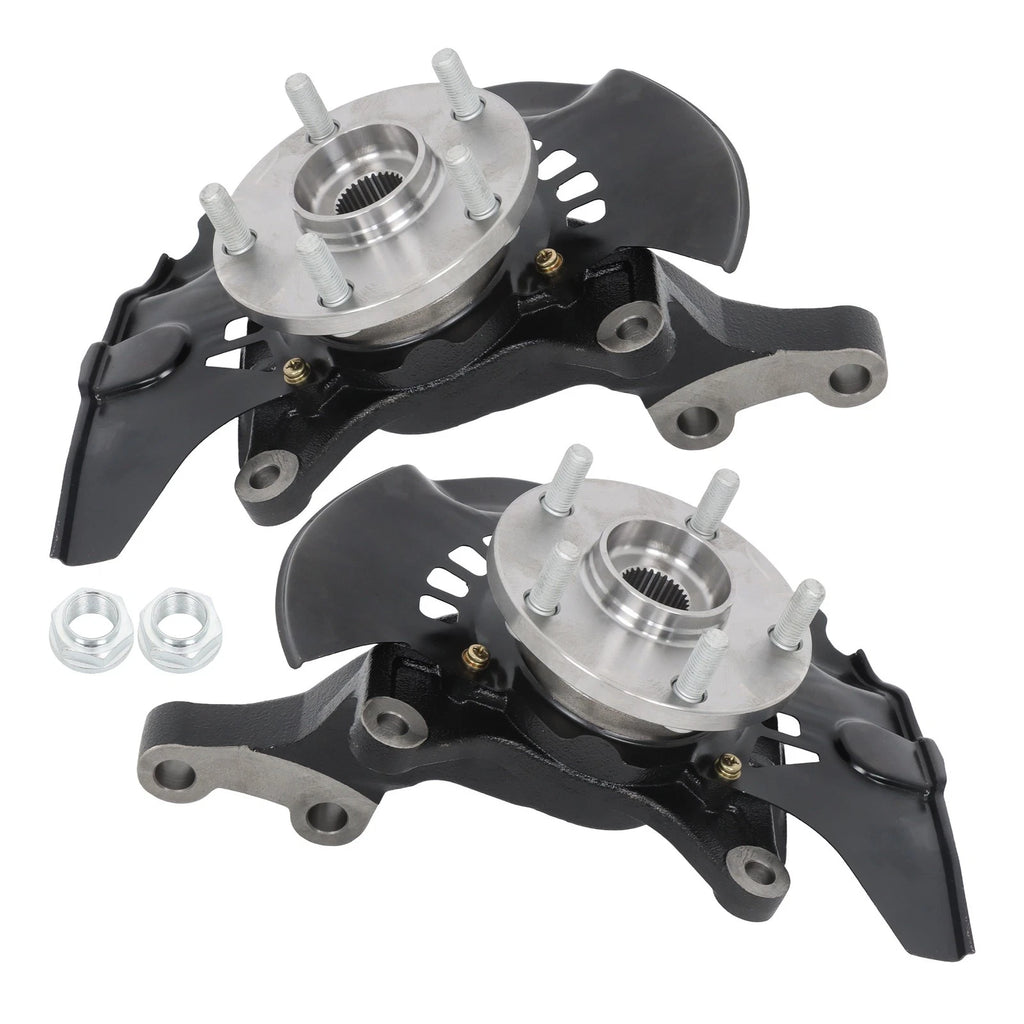 Set of 2 Front Steering Knuckle & Wheel Bearing Hub for Toyota Sienna (2004–2010)