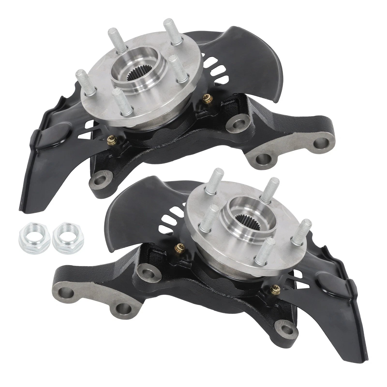 Set of 2 Front Steering Knuckle & Wheel Bearing Hub for Toyota Sienna (2004–2010)