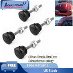 Set of 4 Push Button Bonnet Hood Pin Lock Clips for Car Quick Release