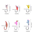 28PCS Weighted Head Jig Hooks for Bass Pike Saltwater Fishing