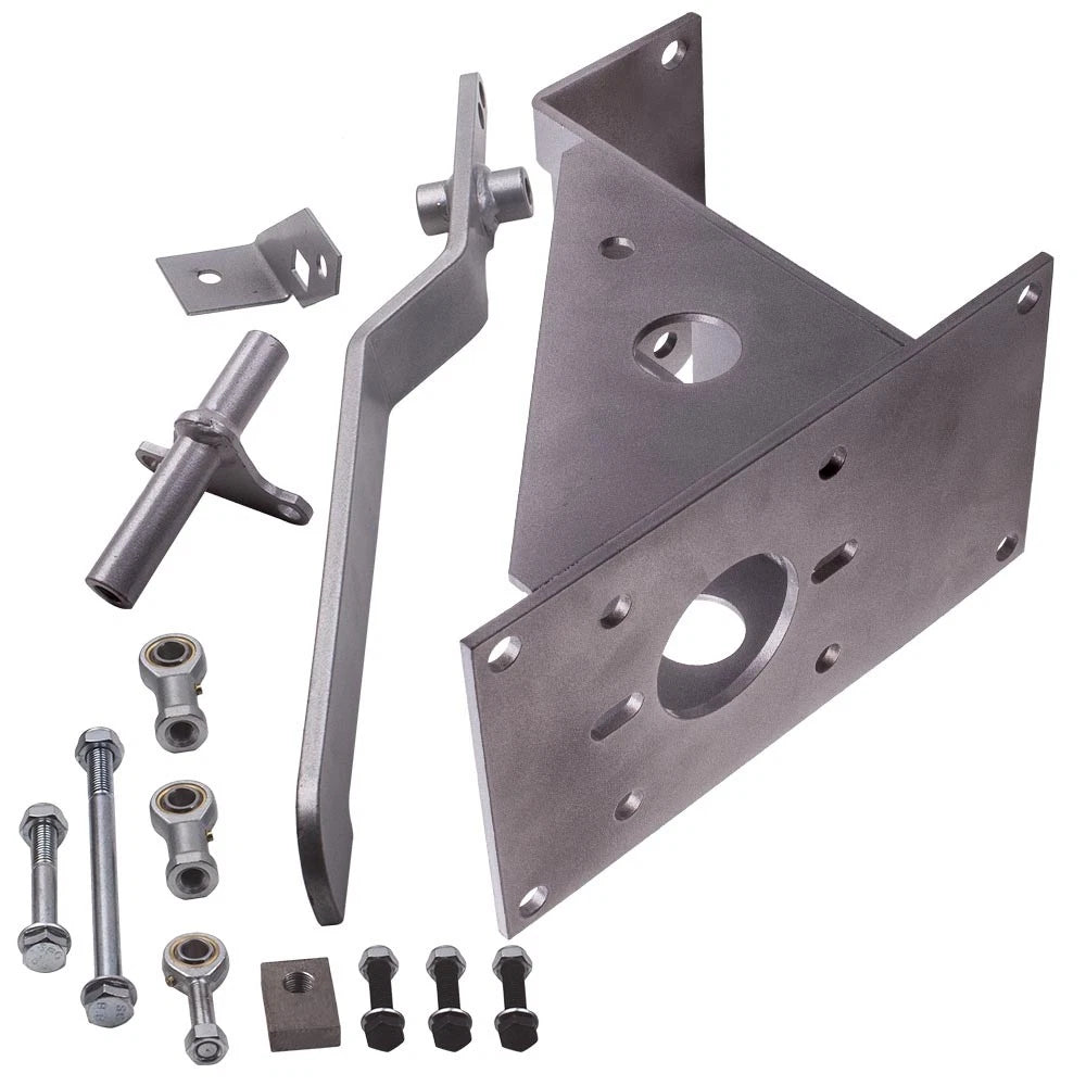 Universal 90 Degree Hanging Brake Pedal Brackets Box Kit for Ford for Dodge