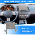 Center Dash Radio Bezel Storage Cubby Vents Frame for Nissan Altima (2005–2006)
