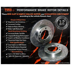 Rear Slotted Disc Rotors for Ford Territory TX TS (2004-2011)