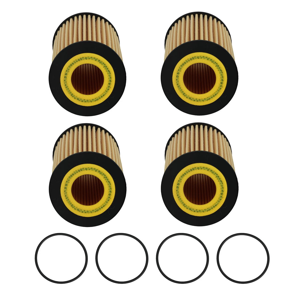 Oil Filter Kit Set of 4 for Audi A3 VW Golf Jetta (2006-2018)