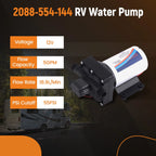 12V Adjustable Water Pump 5GPM 55PSI for RV Marine Agricultural