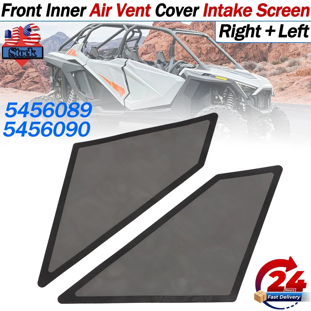 Set of 2 Front Inner Air Vent Cover Intake Screens for Polaris RZR PRO