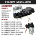Ignition Lock Switch for Dodge Viper (1998–2002), Ram 2500/3500 (1994–2001), Durango (1998–2000)