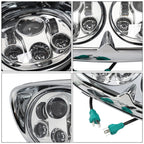 5.75" Dual LED Headlight Lamp Projector for Harley Road Glide FLTR (1998–2013)