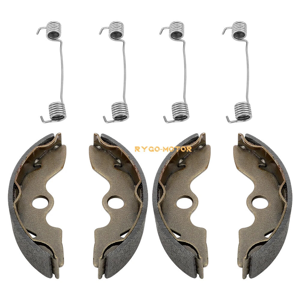 Set of 4 Front Brake Shoes W/Springs for Honda FourTrax 300 TRX300 (1988–2000)