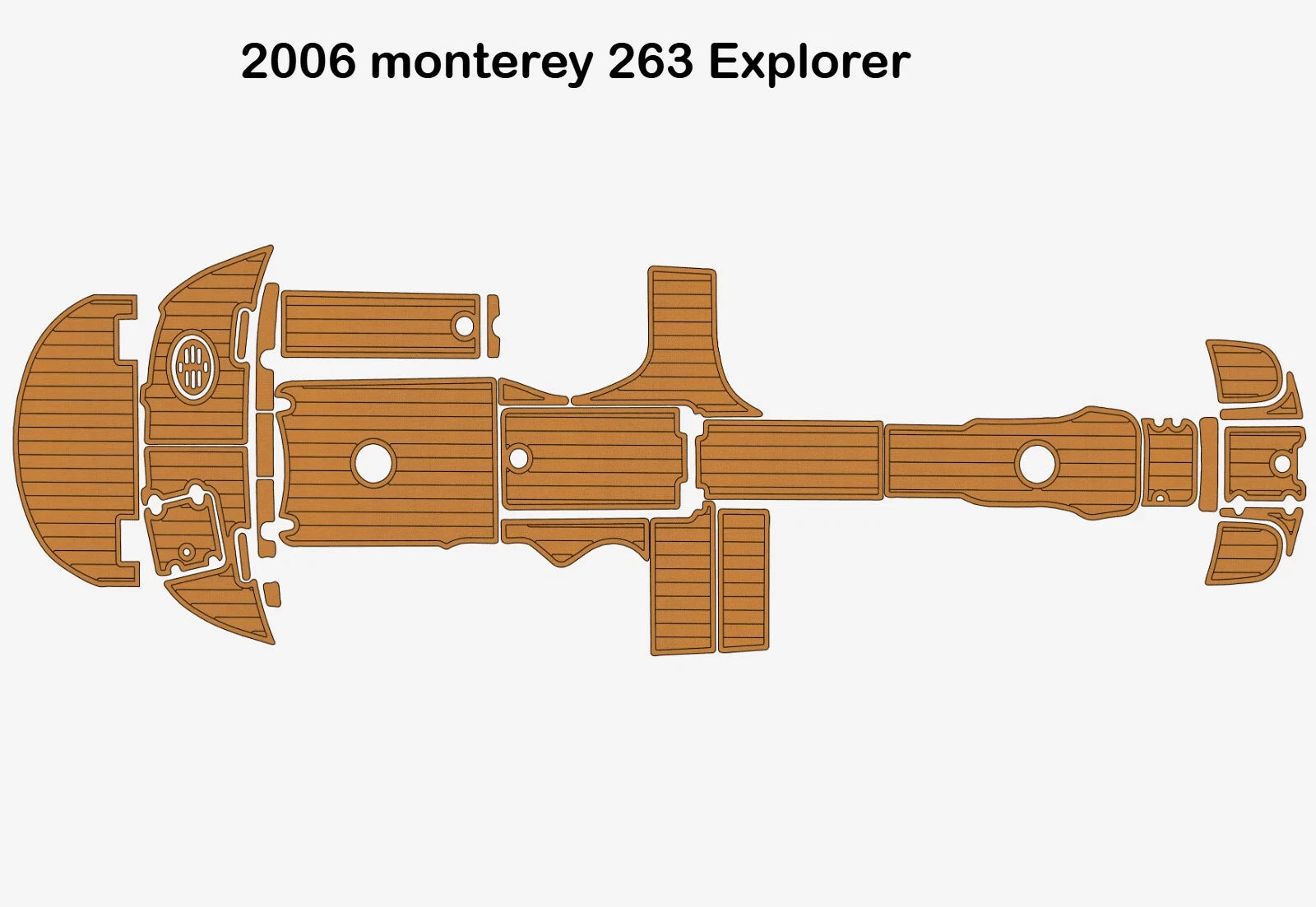 EVA Pad Foam Teak Deck Flooring for Monterey 263 Explorer (2006)