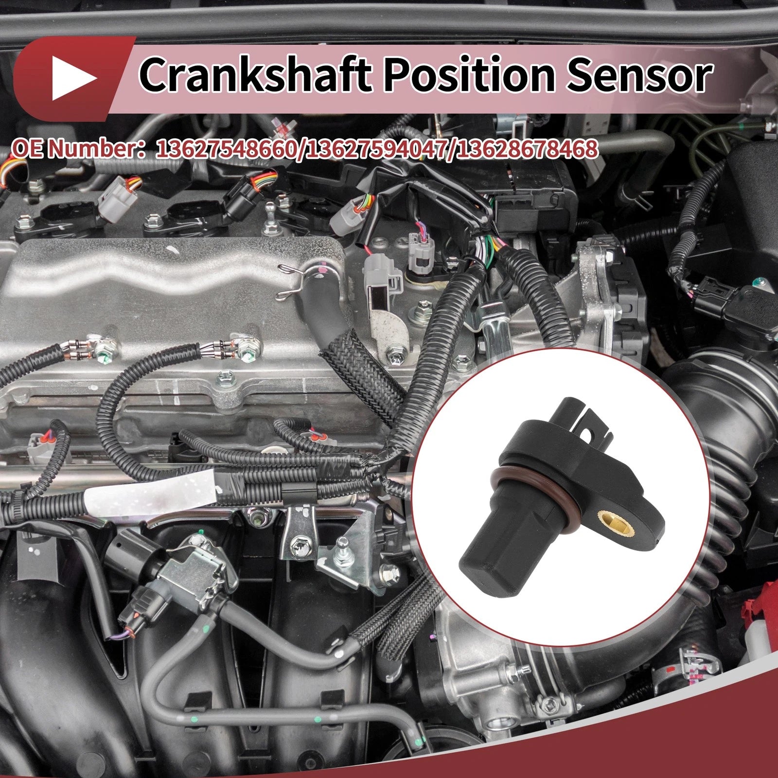 Crankshaft Position Sensor for BMW E60 520i (2006–2010) No. 13627548660