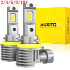 Set of 2 H11 H8 LED Headlight Bulbs for Hi-Lo Beam (6500K)