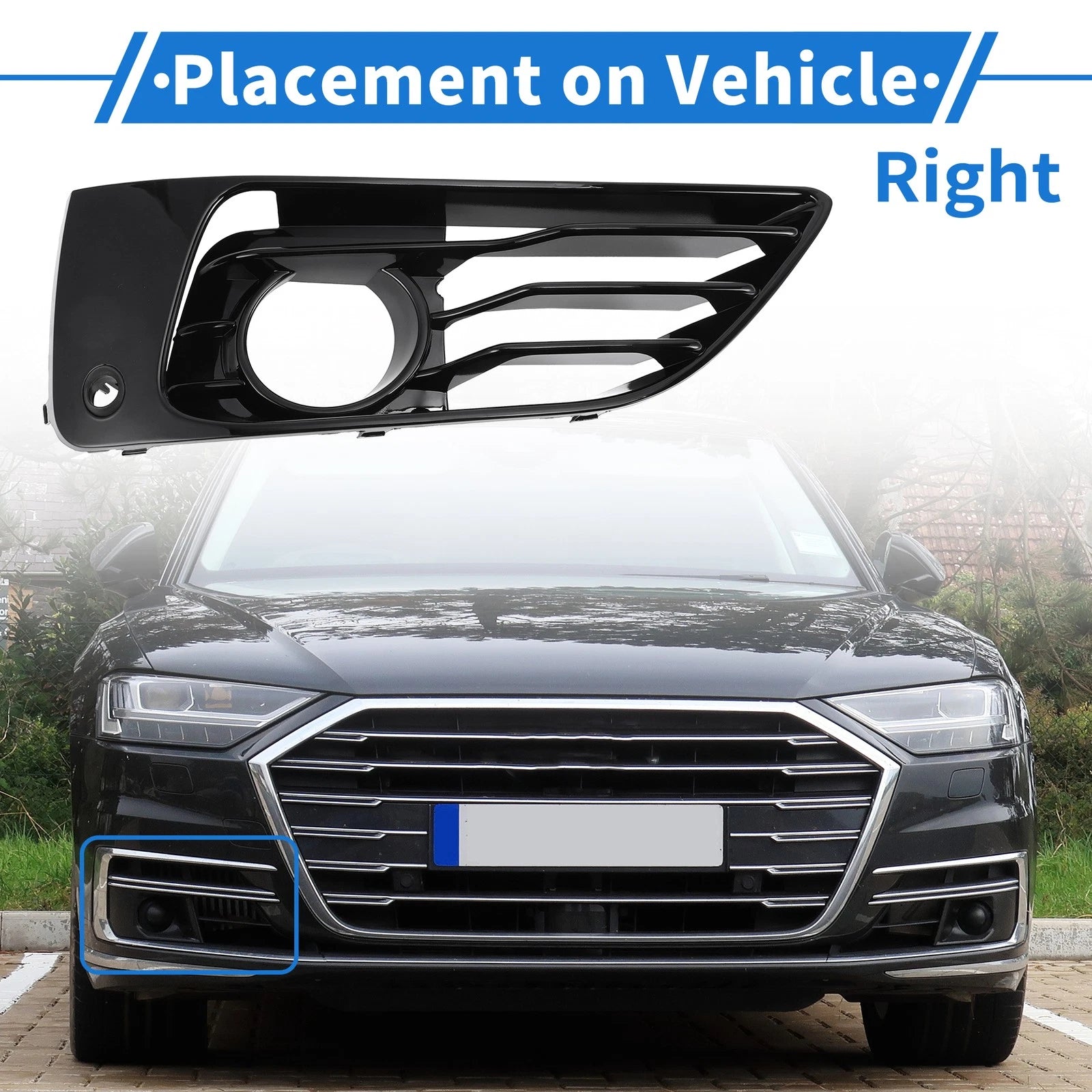 1 Pc Fog Light Grill for BMW 2 Series (2017–2020) No. 51117407700