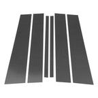 6 Pcs Door Pillar Window Trim for Nissan Armada (2004–2015) Carbon Fiber Black