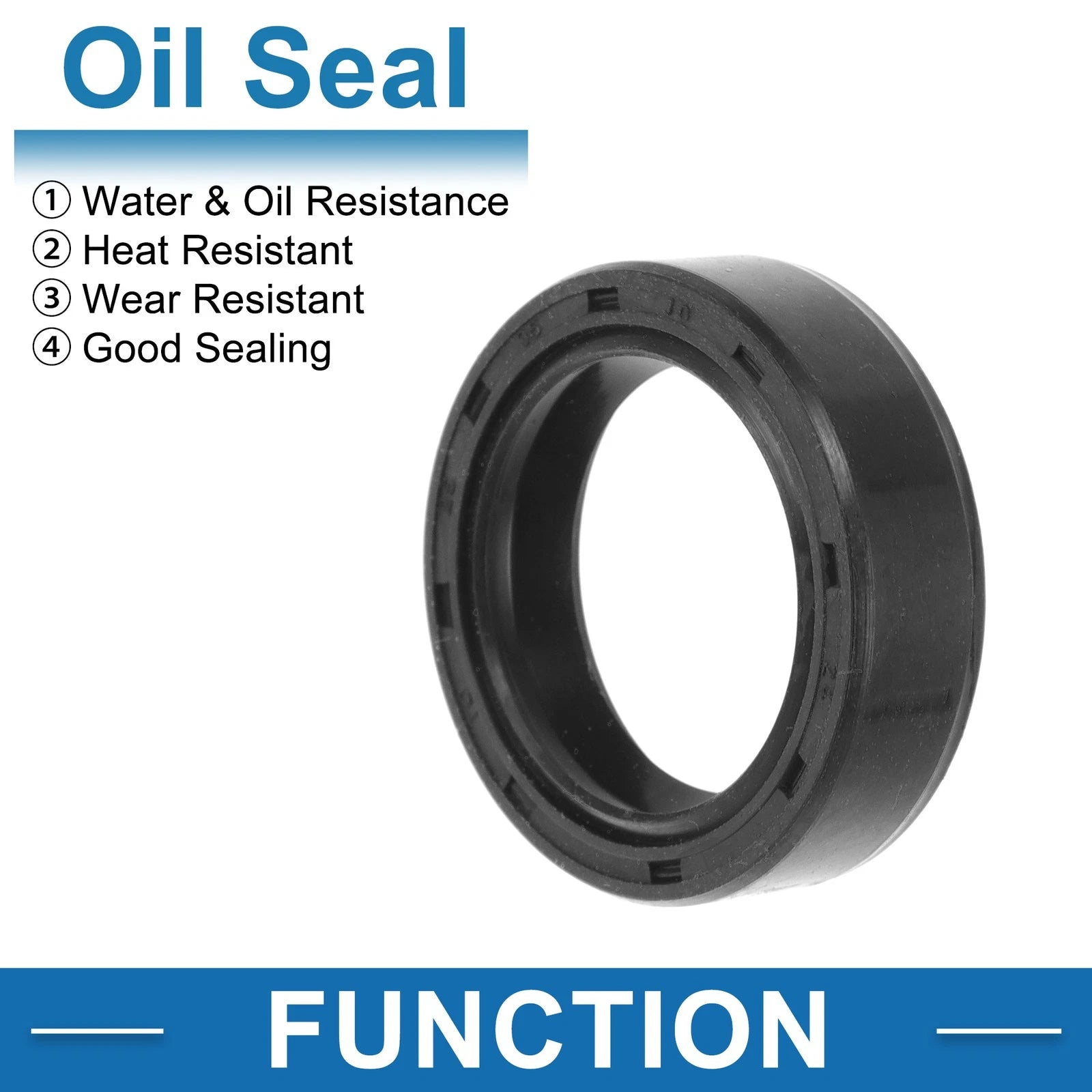 Set of 5 Oil Seal Ring for Rotary Shaft 25x35x10mm Nitrile Rubber