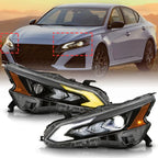 Full LED Projector Headlights for Nissan Altima (2023–2025) LH+RH