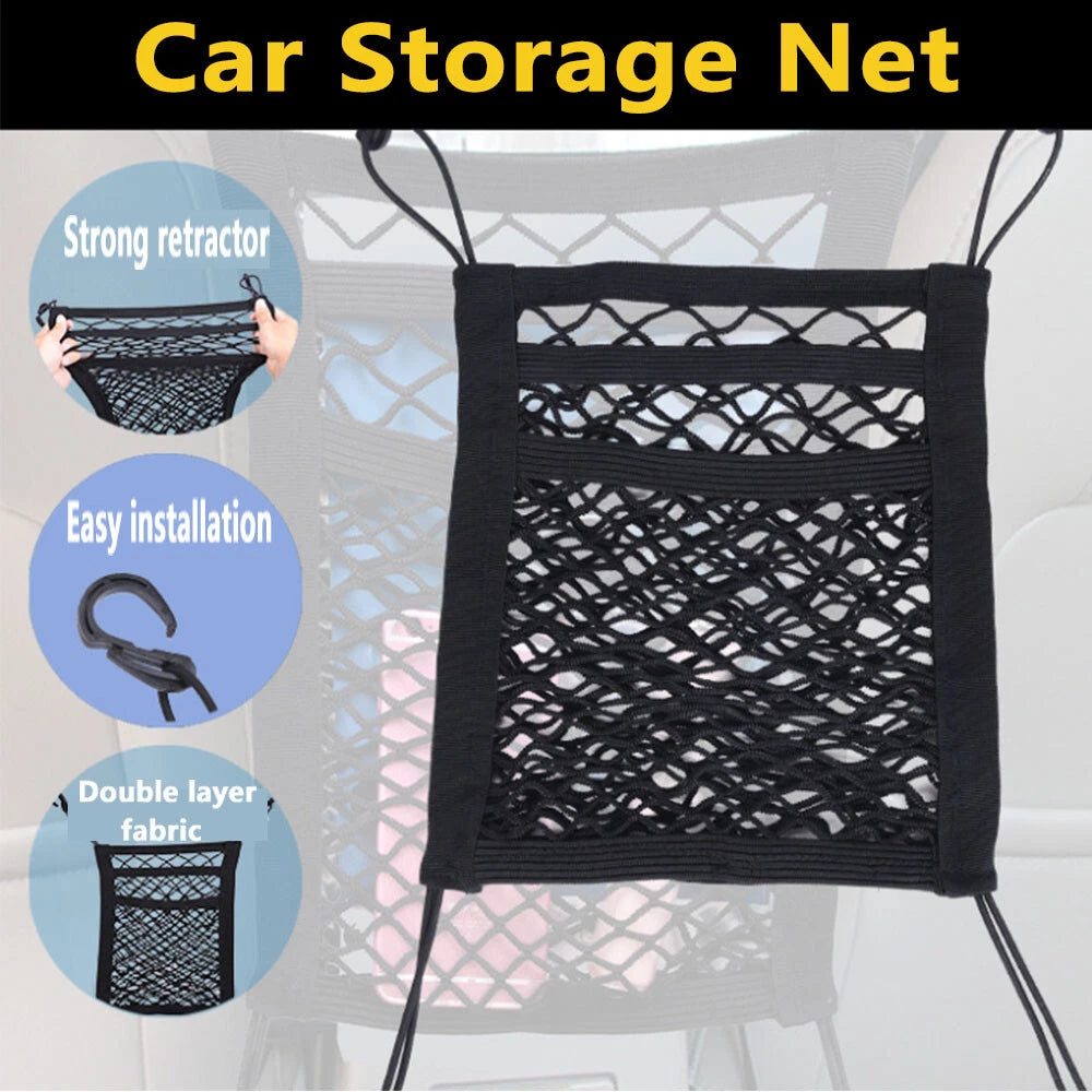 3X Seat Mesh Tidy Storage Net Bag Organizer for Car Truck