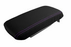 Leather Console Lid Armrest Cover for Dodge Avenger (2008–2014) Purple Stitch