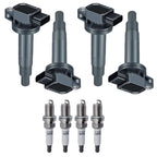 Set of 4 Ignition Coils + 4 Iridium Spark Plugs for Toyota Prius Echo Yaris Scion XA XB (2001–2015)
