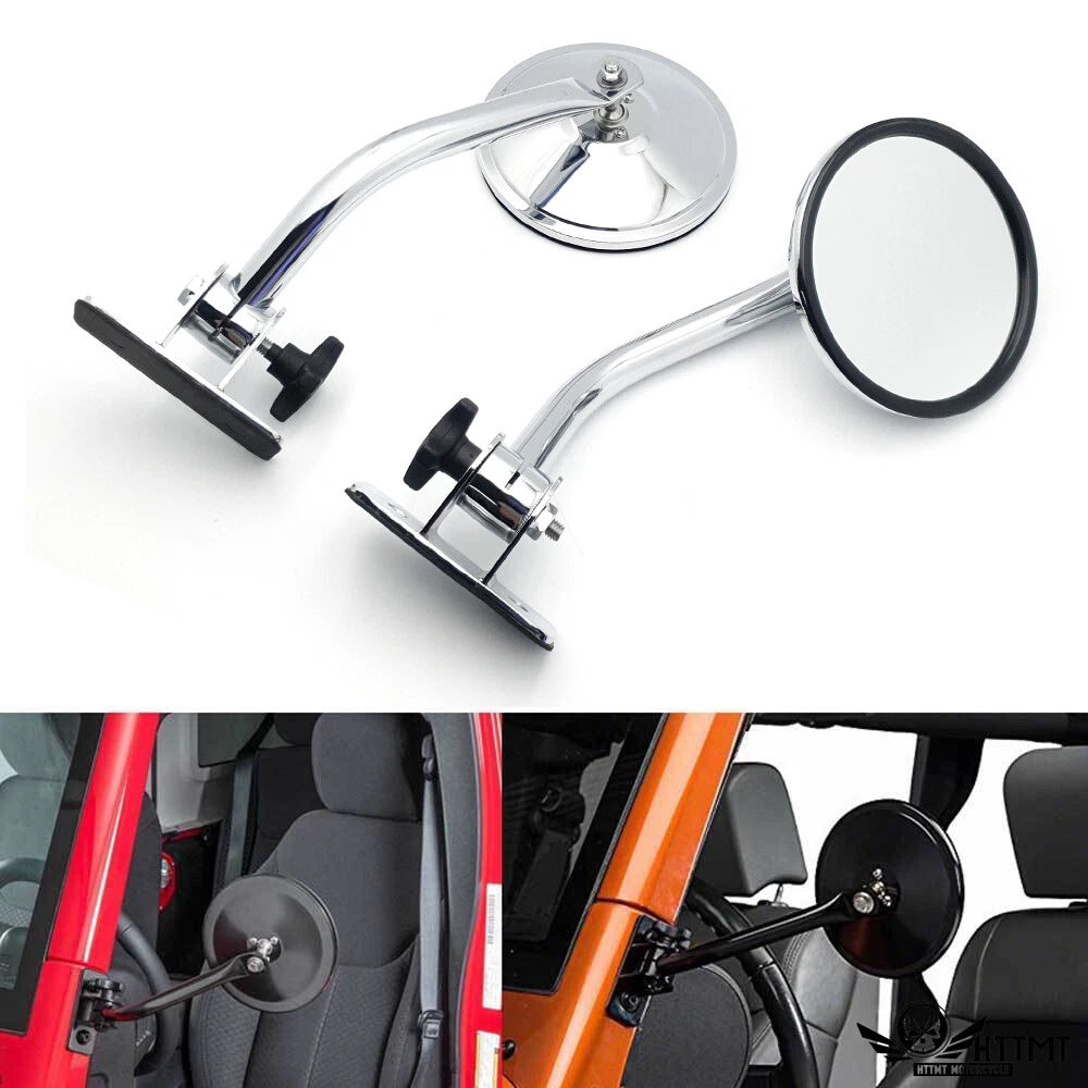 Mirror Relocation Pair for Jeep Wrangler TJ JK (1997–2017) Chrome
