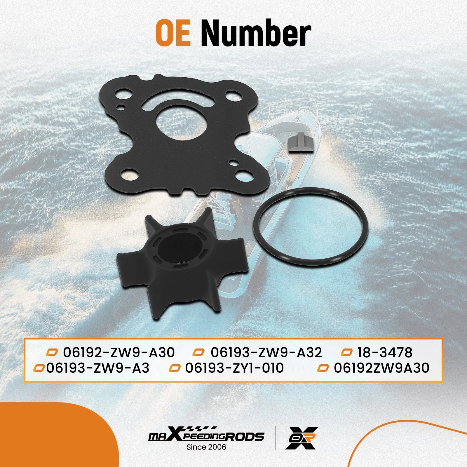 Impeller Repair Kit for Honda Outboard BF8D BF9.9D (1990–2005)