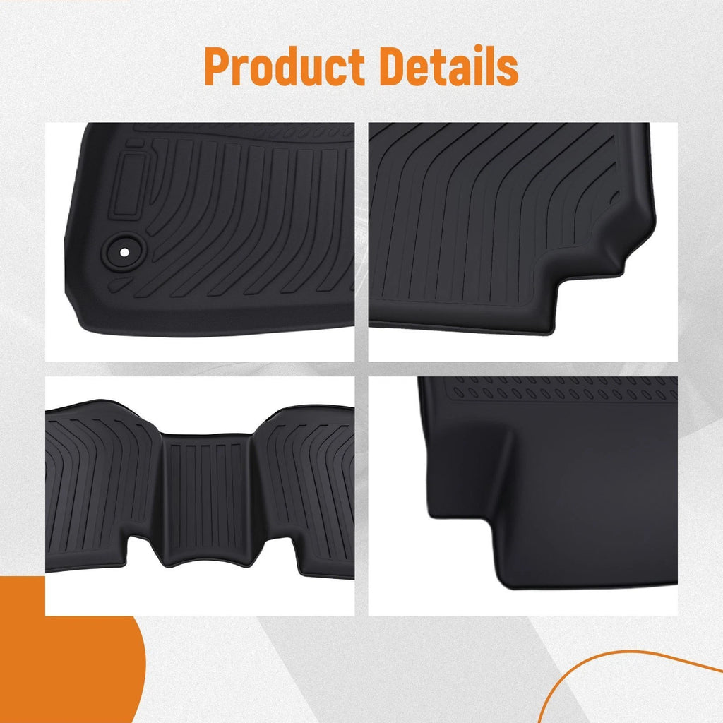 All-Weather Floor Mats for Chevrolet Malibu (2016–2025) Black TPE