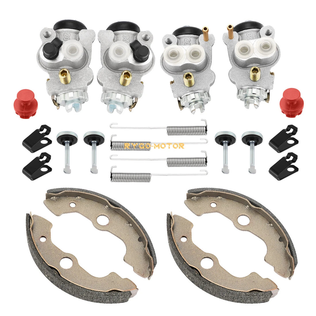 Front Brake Wheel Cylinders & Shoes Kit for Honda Rancher 350 TRX350 (2000–2003)
