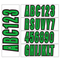 3" Vinyl Lettering Decal Sticker for Boat PWC Ski (Green Registration Numbers)