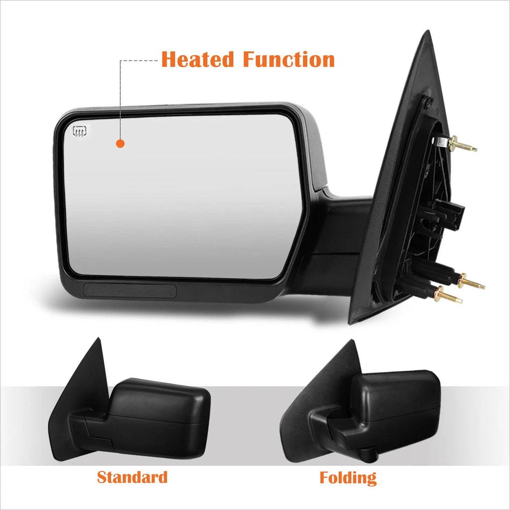 Powered Heated Manual Folding Right Side View Mirror for Ford F150 (2004–2014)