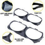 Pair Front Headlight Lamp Bezel Trim for Dodge Challenger (2015–2021)