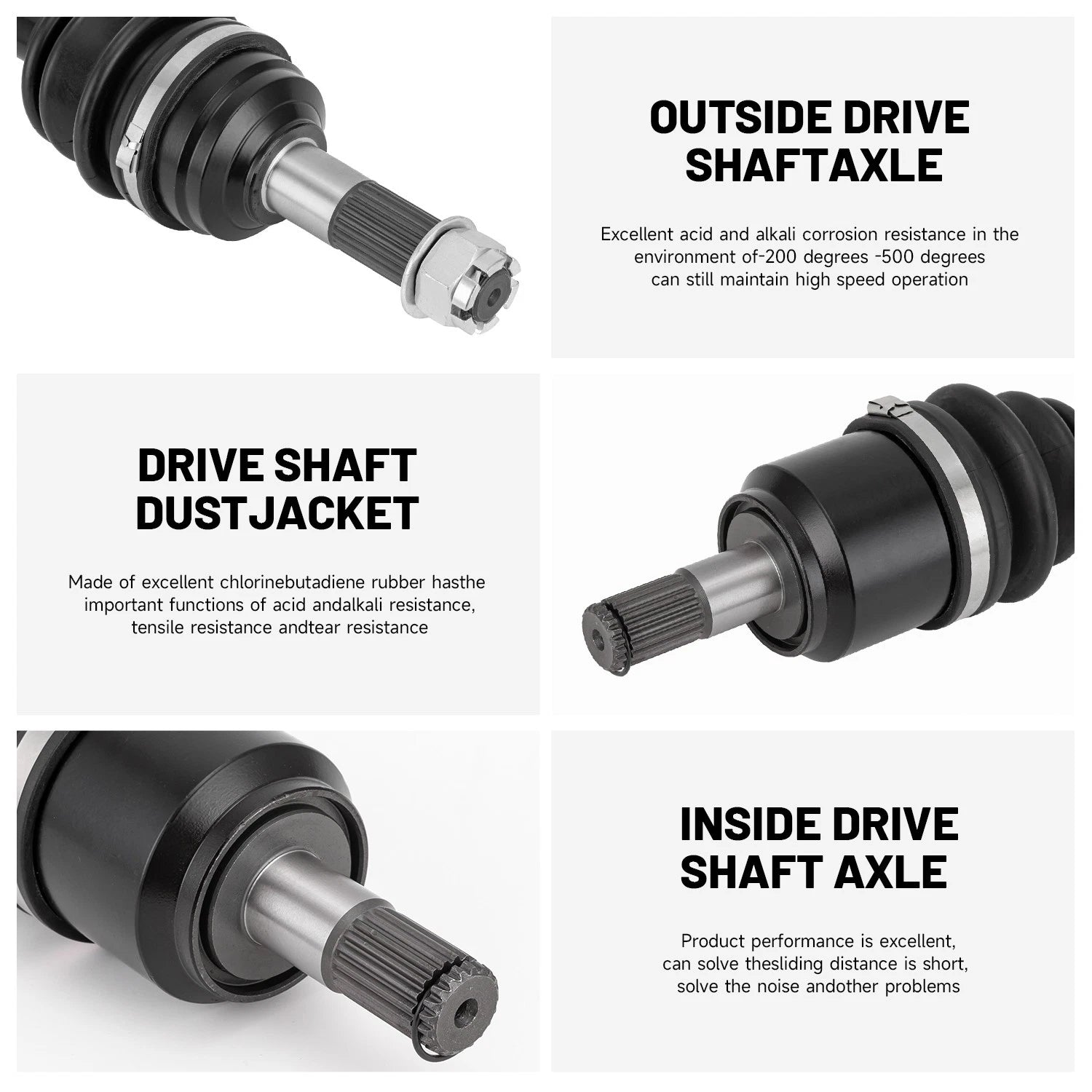 2Pcs Front CV Axle Shaft 44220-HR3-W51 for Honda Rancher 420 (2007–2023)