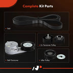 5X Serpentine Belt Drive Component Kit for Chevy Malibu (2006â2010)