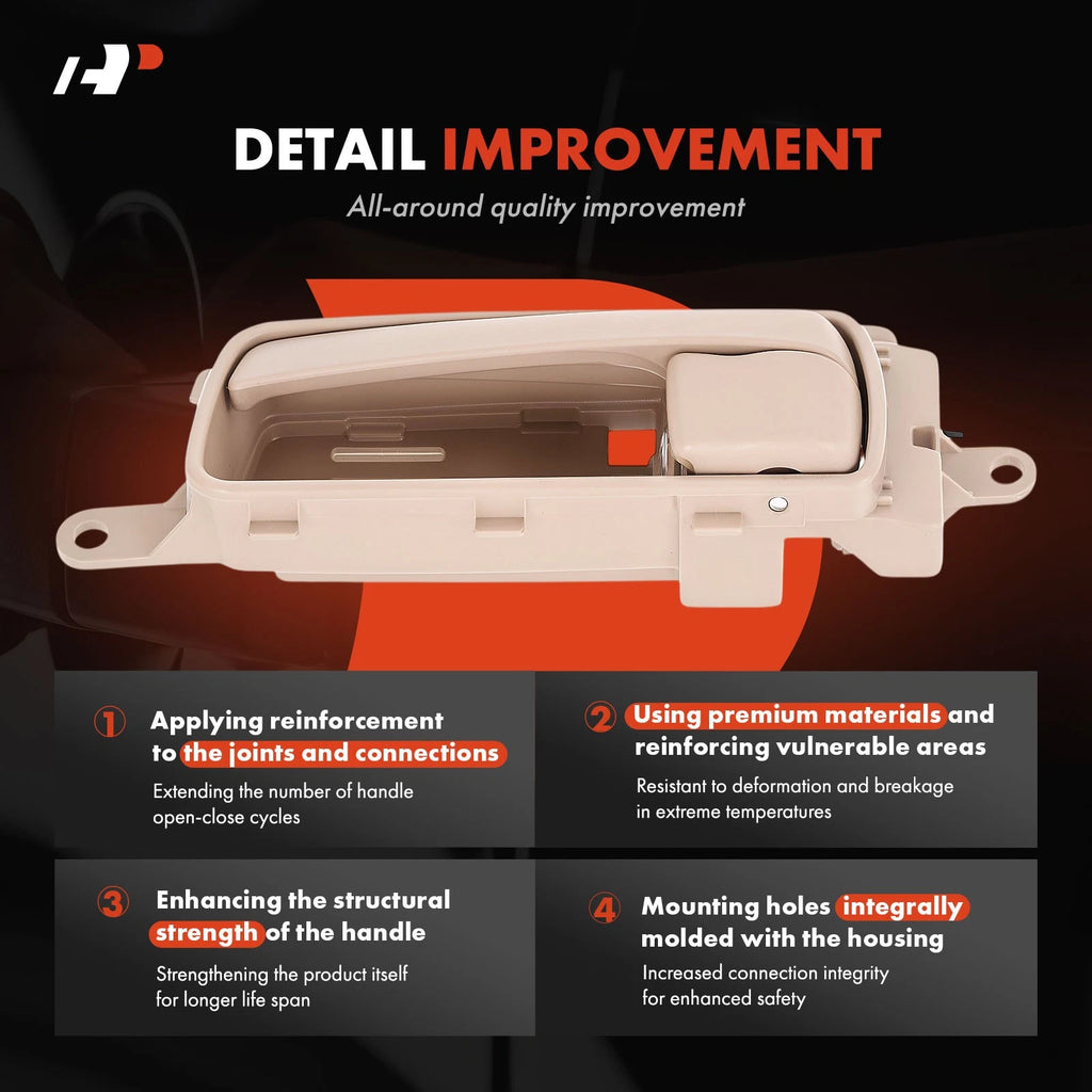 Driver Interior Door Handle for Nissan Sentra (2007–2012) Beige Plastic