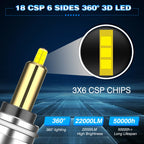2X 9012 LED Headlight Bulbs for