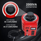 20Amp Variac Variable Transformer AC Voltage Regulator 2000VA 0-130V