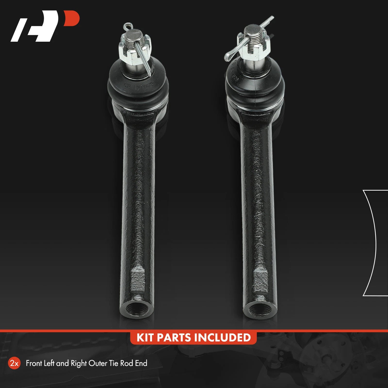 2X Front Outer Tie Rod End for Nissan Murano (2003-2004)