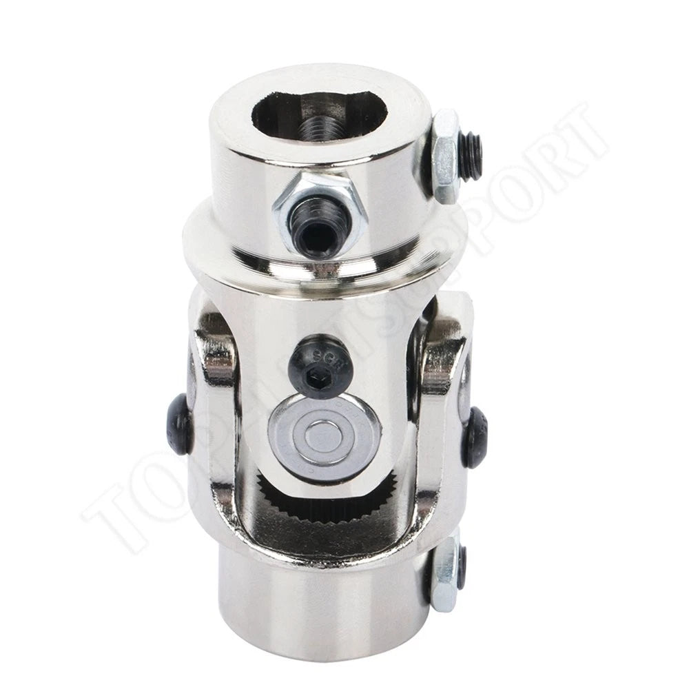 Chrome Universal Steering U-Joint Shaft for 3/4" DD X 13/16-36 Spline