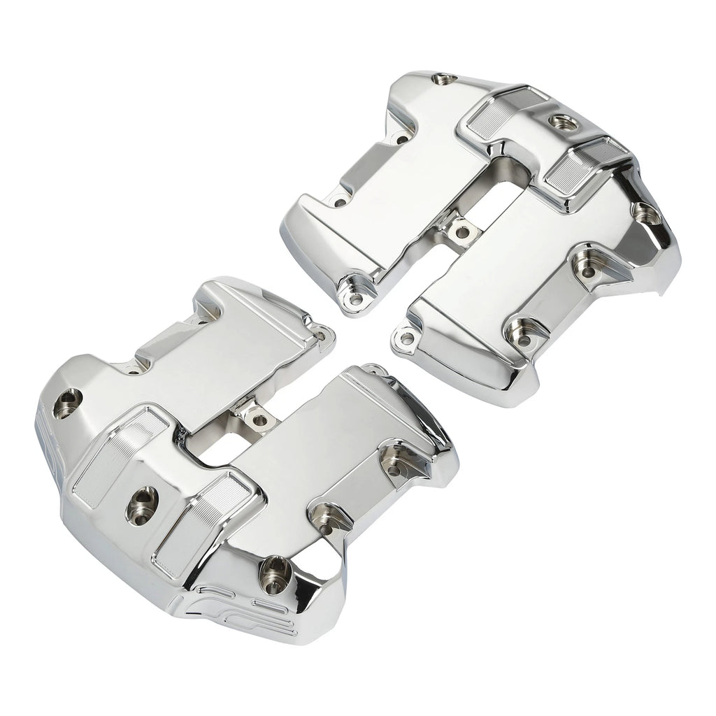 Upper Rocker Box Covers for Harley Touring Electra Road Glide (2017–2024) Chrome