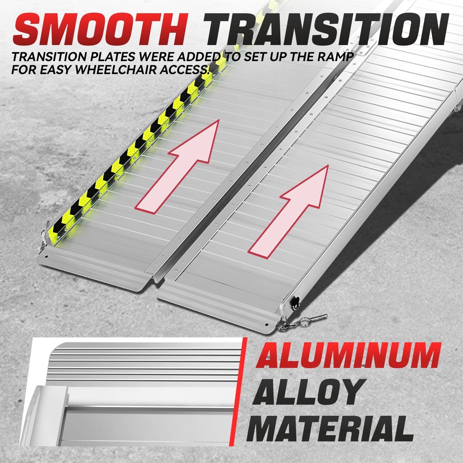 29" x 6' Aluminum Wheelchair Ramp - 880 lbs Capacity
