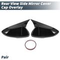 Pair Rearview Mirror Cover Overlay Gloss Black for Honda Accord (2018–2020)