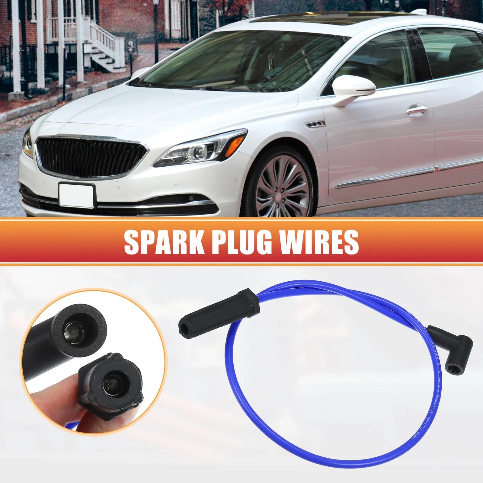 6X Spark Plug Wire Ignition Coil Cable No.12192468 for Chevrolet Impala 
