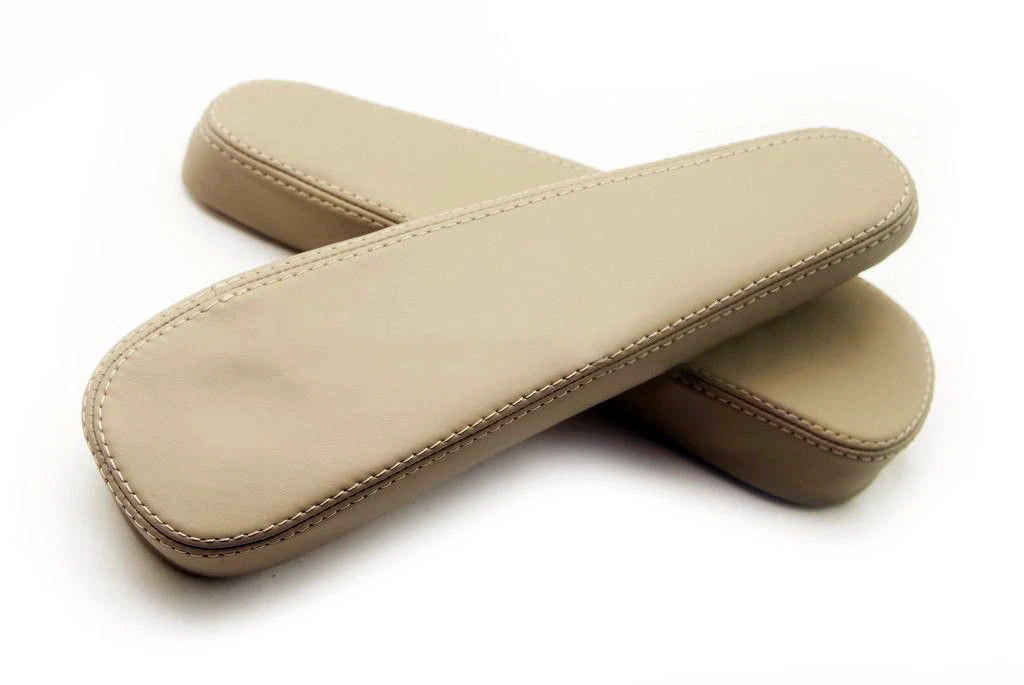 Front Seat Armrest Cover for Toyota Sequoia (2001–2007) Beige Leather Synthetic