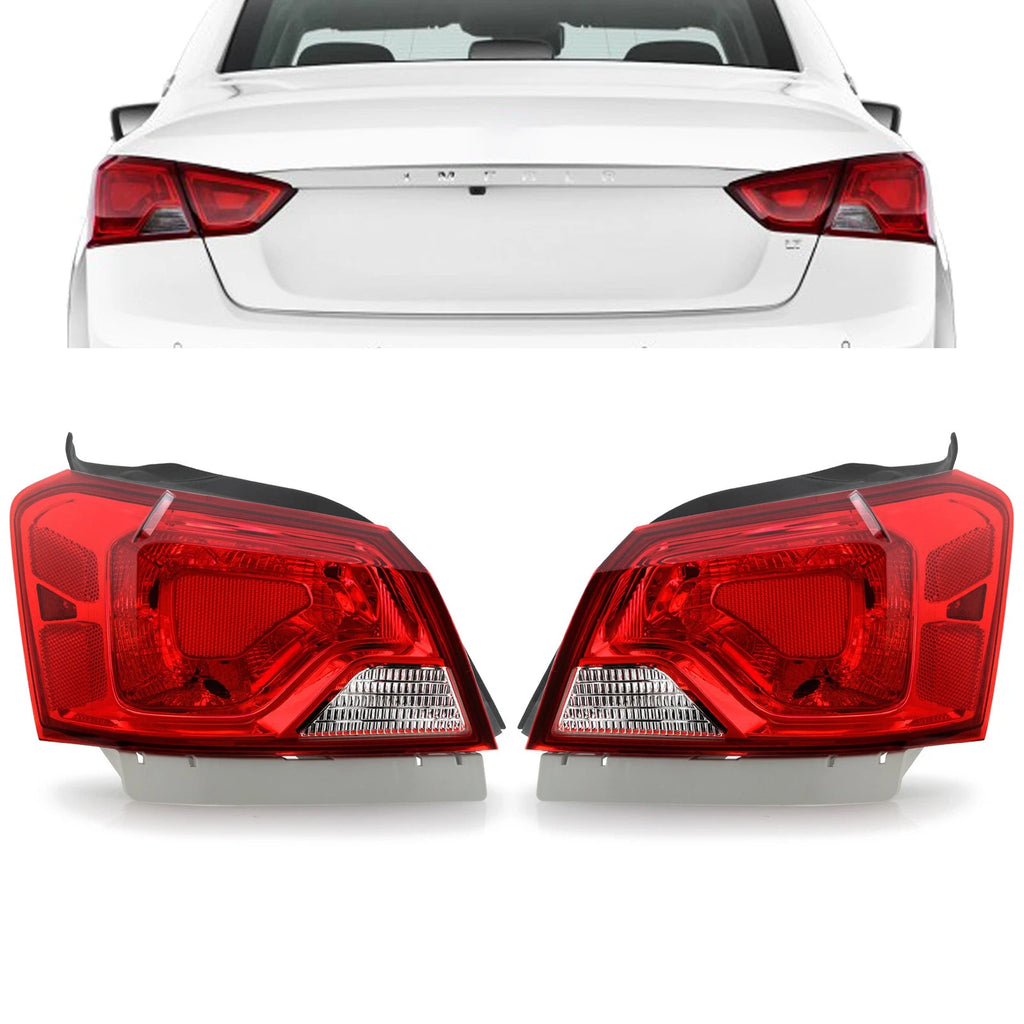 Halogen Tail Light Set for Chevy Impala (2014–2020) w/ Bulb Left+Right Pair