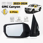 Left Side Power Mirror for GMC Canyon (2023–2024) W/ Heated, Blind Spot, 6 Pins