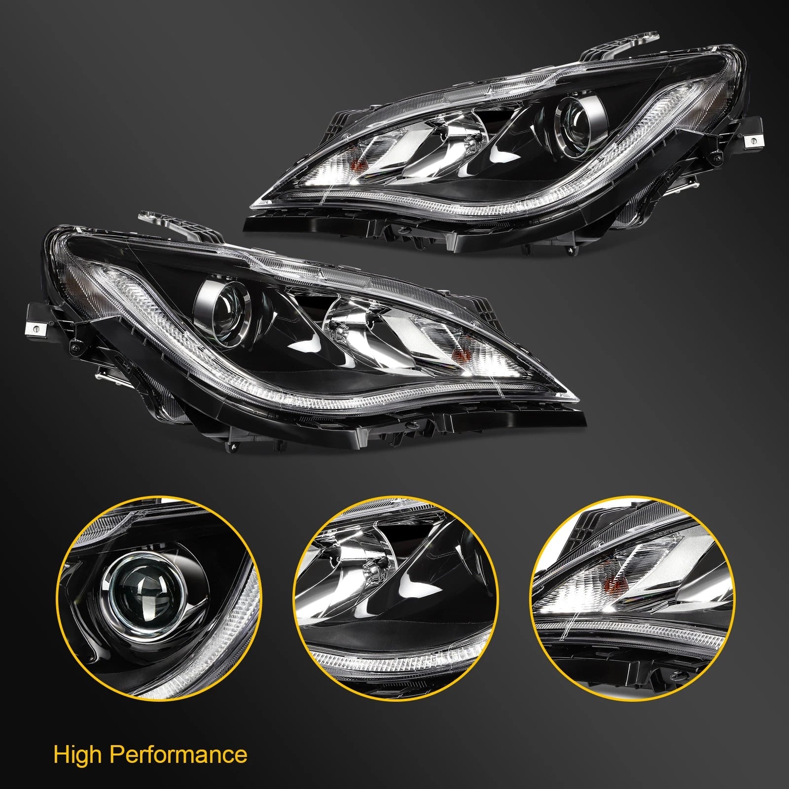 Pair HID Headlights for Chrysler Pacifica, Voyager (2017–2020)