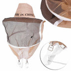 Beekeeping Cowboy Hat with Mosquito Net Veil Head Protector