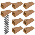 10Pcs Long Bucket Teeth X156L + Pins P156 for Skid Steer Mini Excavators