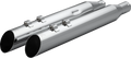 KHROME WERKS 4" HP-Plus Slip-On Mufflers for M8 (2017–2023) - Slash Up, Ripper Baffle
